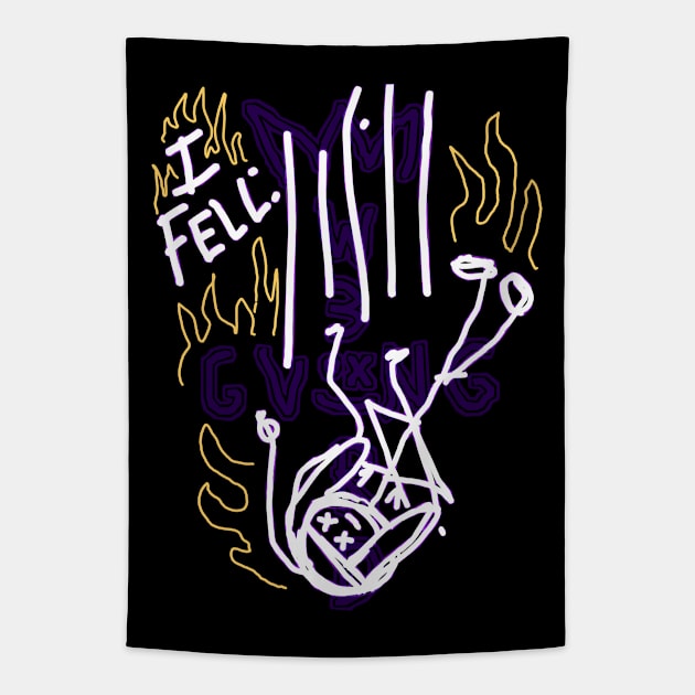 KVLI3N ''I FELL'' Tapestry by KVLI3N