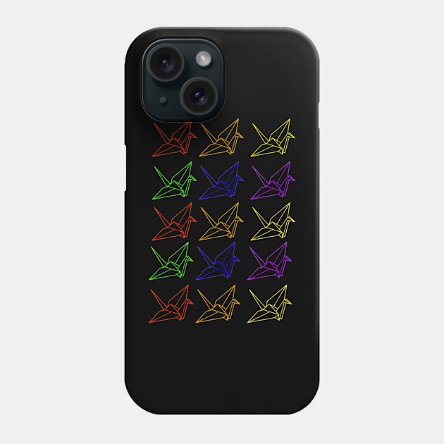 Rainbow Cranes Phone Case by artoraverage