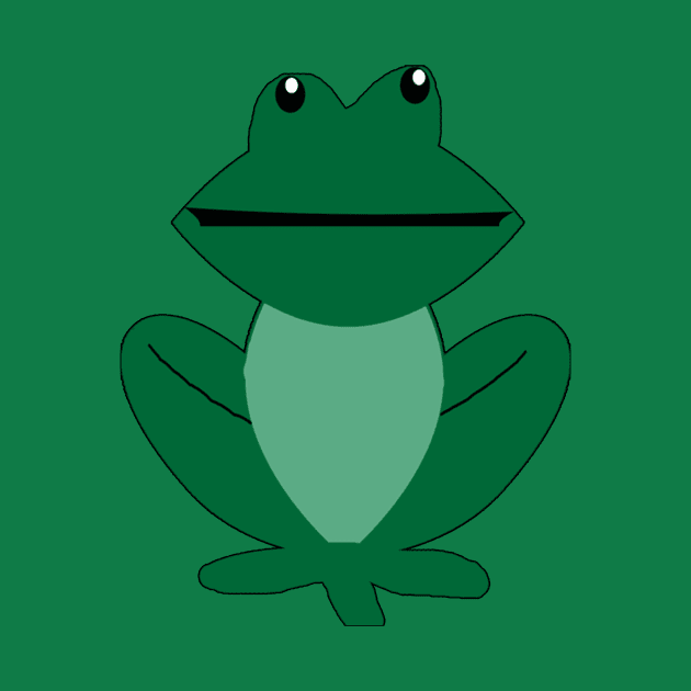 Smiling green frog by holako5