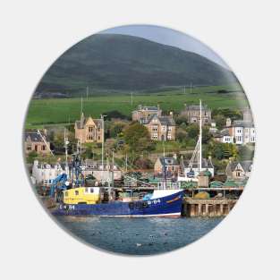 The fishing boat in harbour at Campbeltown, Scotland Pin