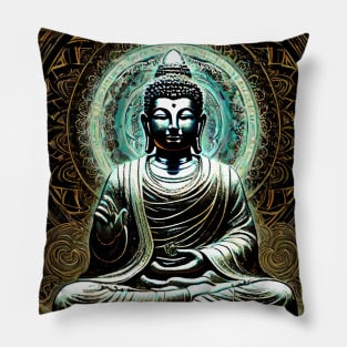 Buddha and mother Gaia Pillow