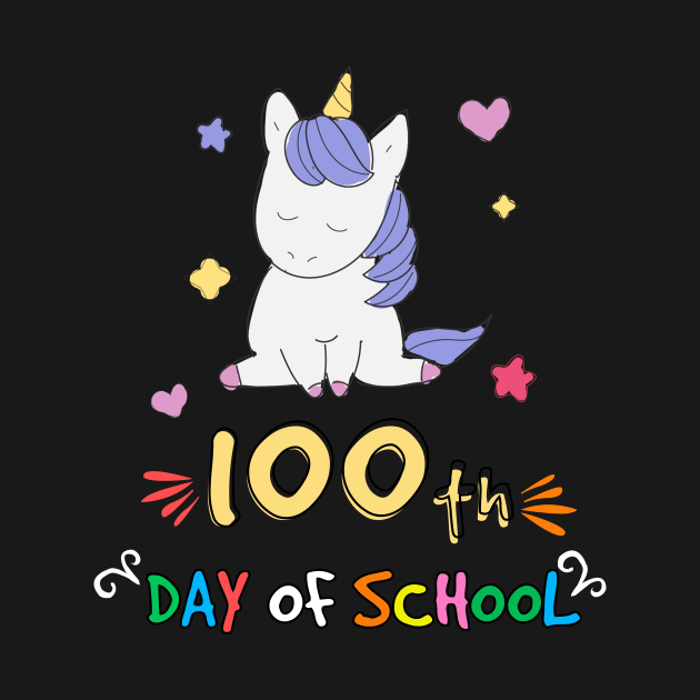 Adorable 100 Days of School Shirt Unicorn Girls Costume Gift by Craftify