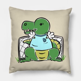 Goalkeeper Football Tyrannosaurus Dinosaur Dino Cartoon Cute Character Pillow