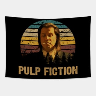 Graphic Art Pulp Crime Movie Tapestry