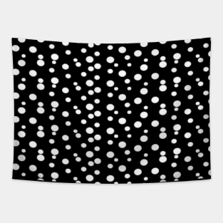 Polka Dot Black Pattern Tapestry
