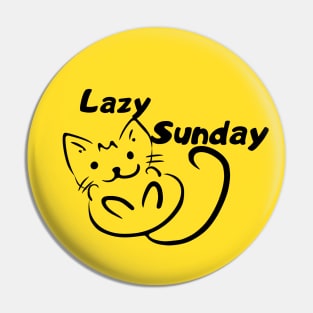 Lazy Sunday Cat Pin