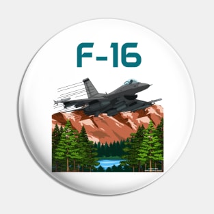 F16 Fighting Falcon Supersonic Jet Military Armed Forces Novelty Gift Pin