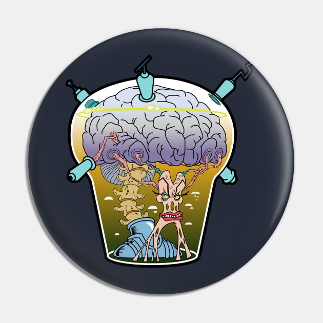 Captain N Mother Brain Pin by RobotGhost