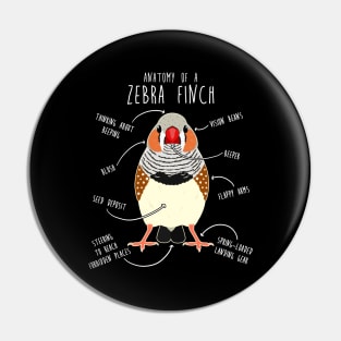 Zebra Finch Anatomy Pin