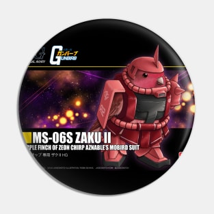 MS-06S Zaku II Gunbirb [box art] Pin