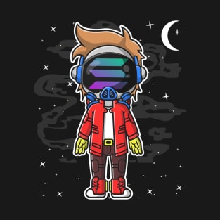 Hiphop Astronaut Solana Coin To The Moon Crypto Token Cryptocurrency Wallet Birthday Gift For Men Women Kids T-Shirt