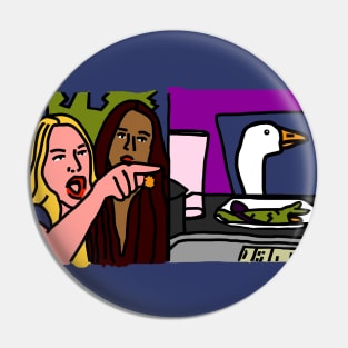 Woman Yelling at Cat Meme Gaming Goose Pin