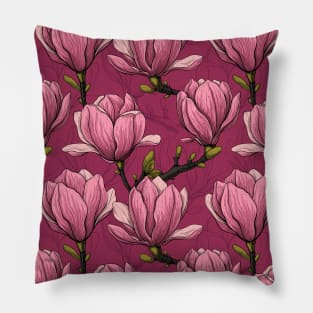 Magnolia garden Pillow