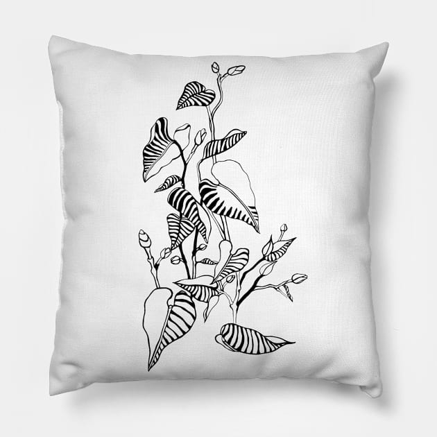 Botanical Plant Pillow by Mplanet