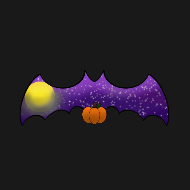 Bat in the Autumn Sky by Gumii Designs