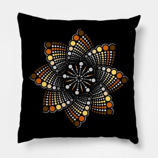 Seamless Repeating Geometric Mandala Dot Art Gay Bear Pride Pattern Pillow