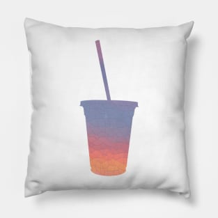 A Cup of Mosaic Sunset Pillow