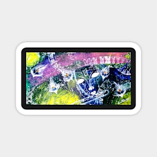 Lord Krishna Semi Abstract painting Magnet