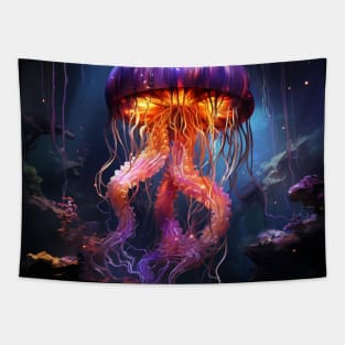 Neon Jellyfish #1 Tapestry