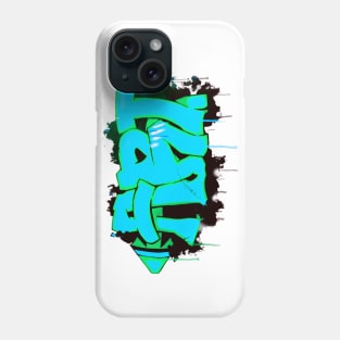 ART graffiti in blue Phone Case