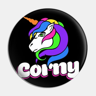 Corny Unicorn humor Pin