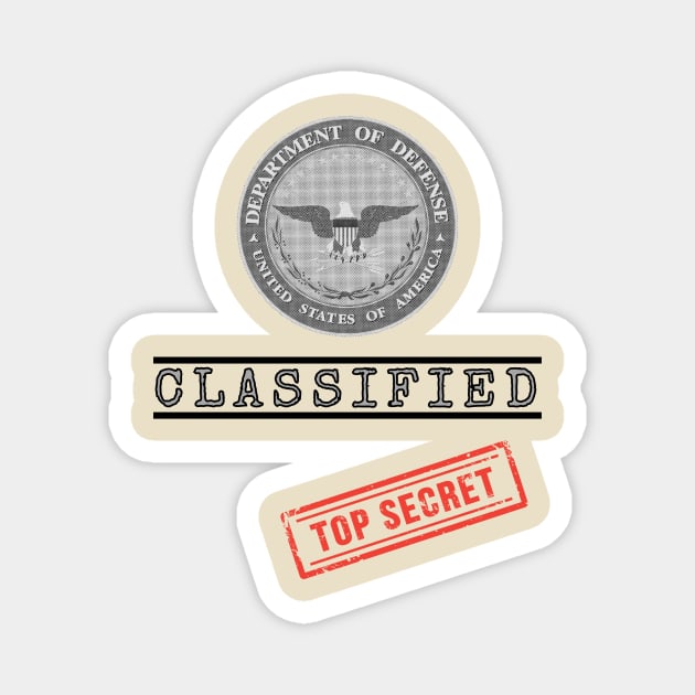 Classified Document Top Secret Halloween Costume Magnet by WearablePSA