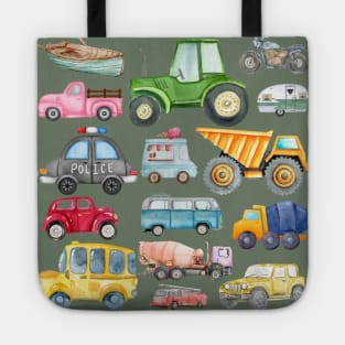 Cars, Trucks and Vehicles! Tote