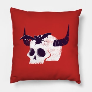 Bat Demon Skull Pillow