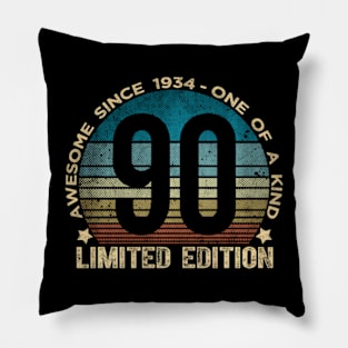 90Th Birthday 90 Year Old 1934 Limited Edition Pillow