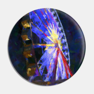 Ferris Wheel at Night Pin