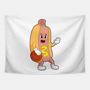 Hotdog Basketball player Basketball Tapestry