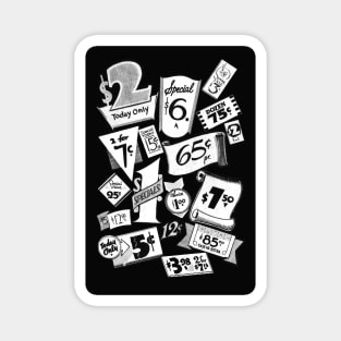 Bargain Retro tags Bw Magnet