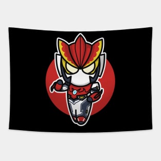 Ultraman Rosso Chibi Style Kawaii Tapestry