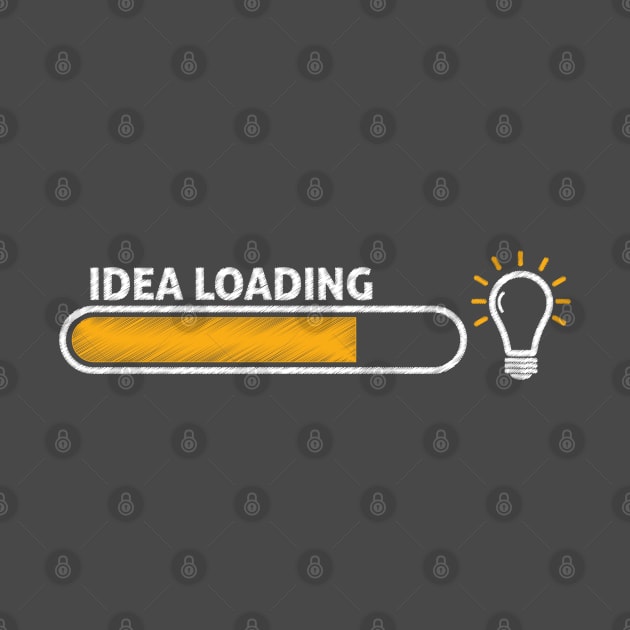 Idea Loading Shirt with Light Bulb and Loading Bar Long Sleeve by Aestrix