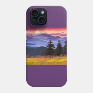 Mountainscape Digital Painting Phone Case