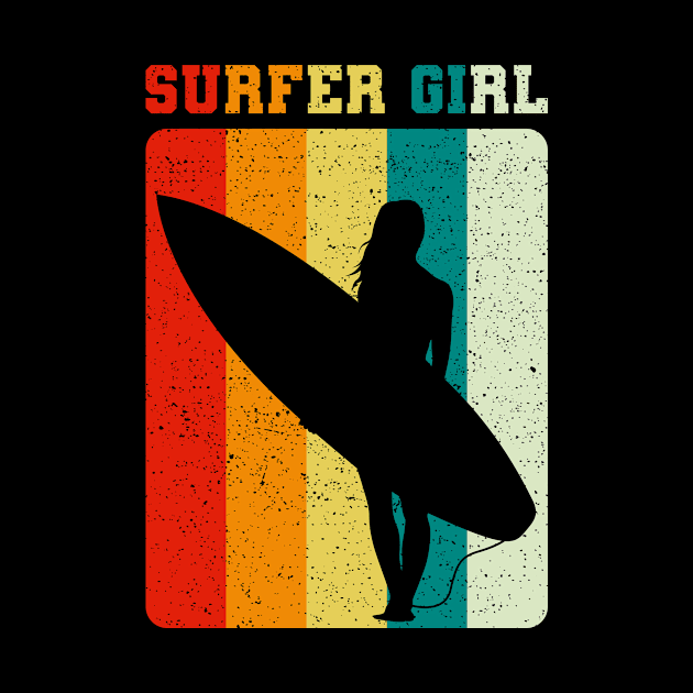 Surfer Girl Beach Sea Sun Travel Gift by Delightful Designs