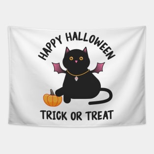 Black cat halloween Tapestry