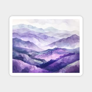 Purple Mountains Nature Magnet