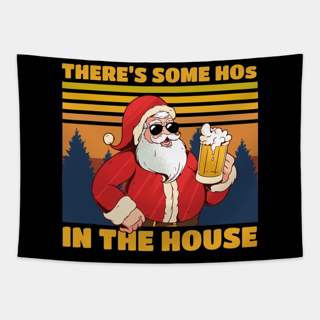 There's Some HOs In The House Naughty Santa Adult Humor Tapestry by tobzz