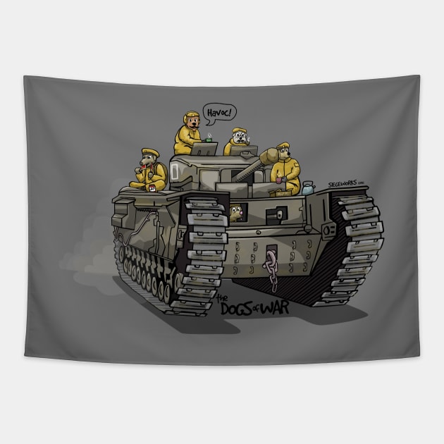 The Dogs of War: Churchill Tank Tapestry by Siegeworks