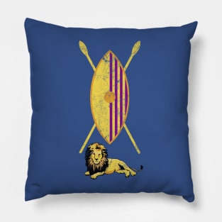 Buganda / Faded Vintage Style Flag Pillow