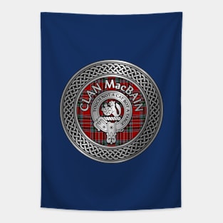 Clan MacBain Crest & Tartan Knot Tapestry