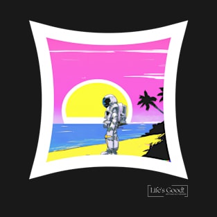 an astronaut in the beach T-Shirt