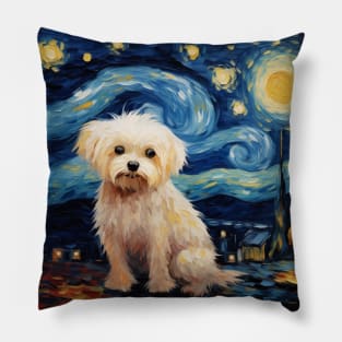 Maltese dog Night Pillow