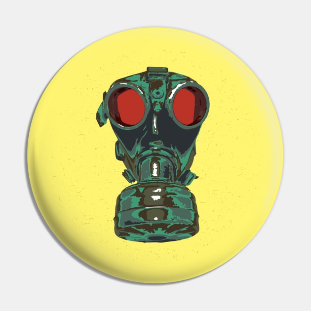 Gas Mask Pin by Miskatonic