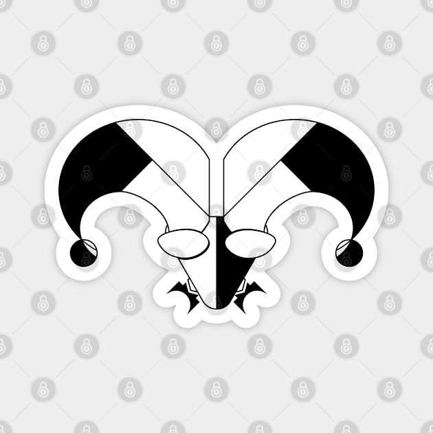 Toxic Joker White & Black Magnet by Eksinxx