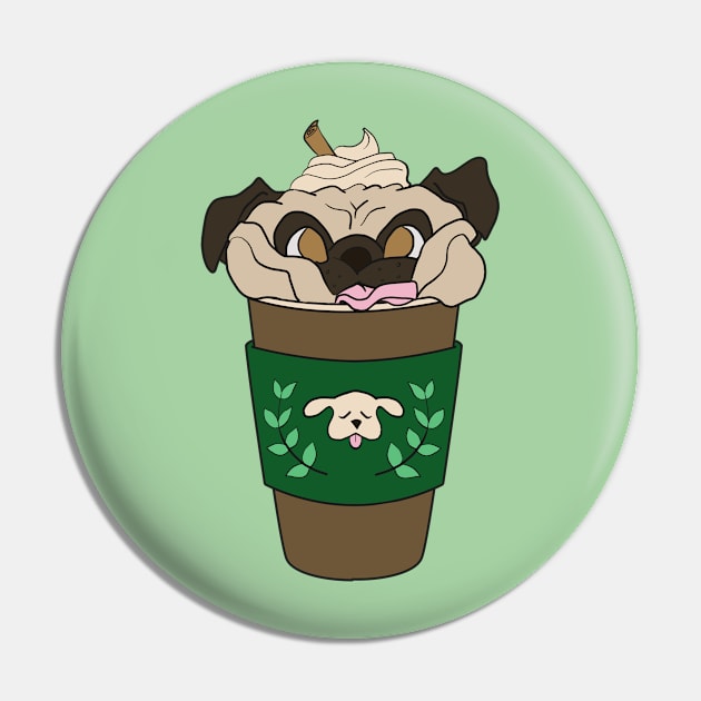 Coffee Pug Pin by ApolloOfTheStars