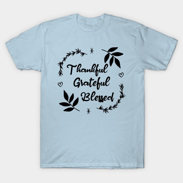 Grateful Dad Shirt, Thankful Grateful & Blessed Dad Thanksgiving