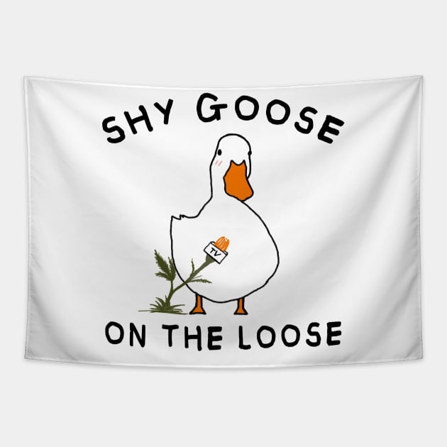 Shy goose on the loose Tapestry by MasutaroOracle