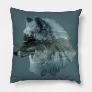 Kawaii mountain fox Pillow